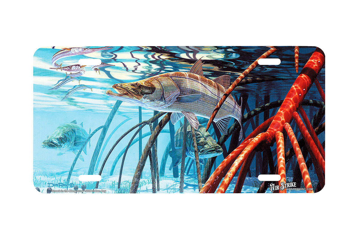 "Snook In The Mangroves" - Decorative License Plate