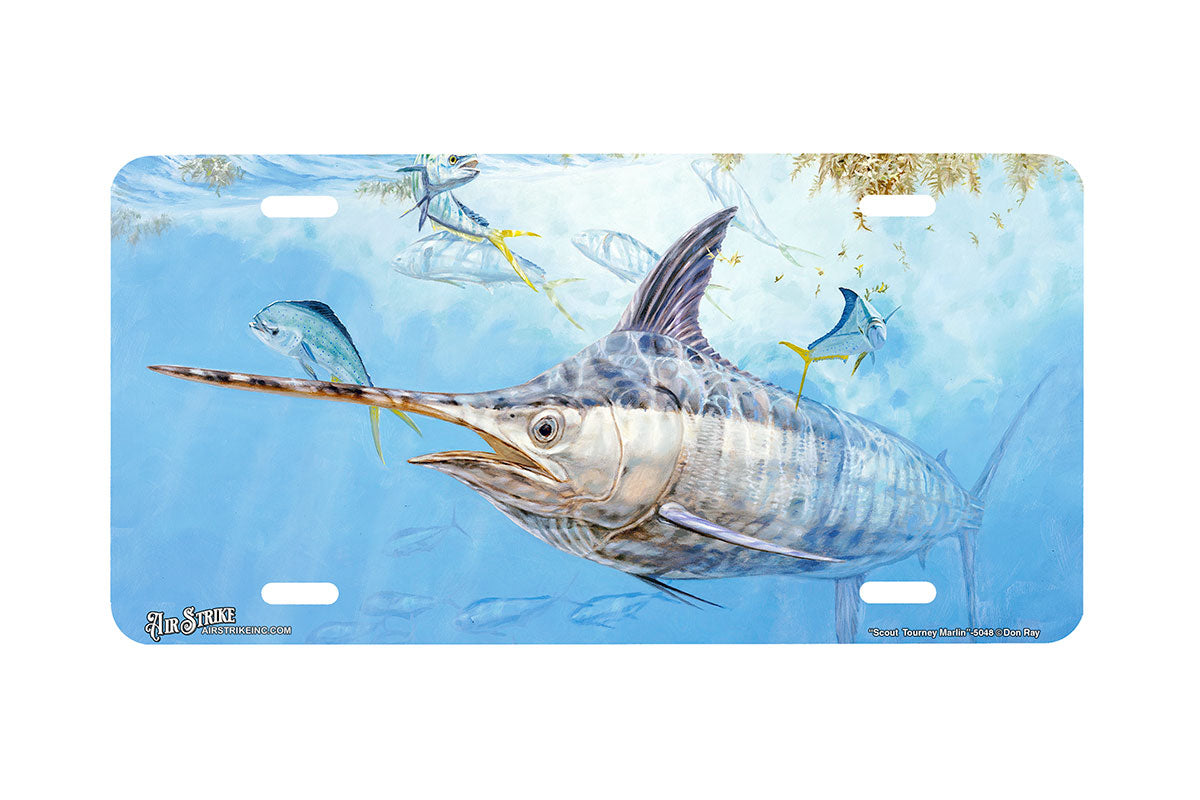 "Scout Tourney Marlin" - Decorative License Plate