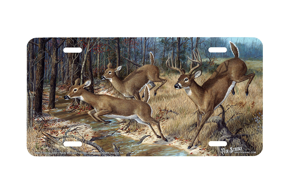 "Deer Crossing" - Decorative License Plate