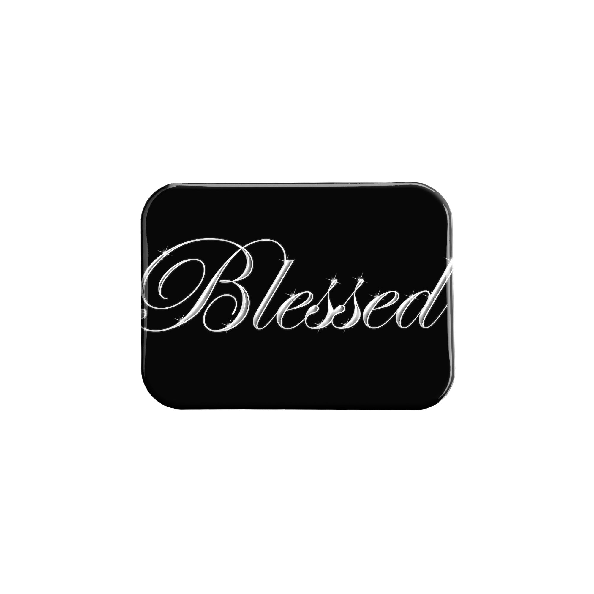 "Blessed in Silver" - 2.5" X 3.5" Rectangle Fridge Magnets