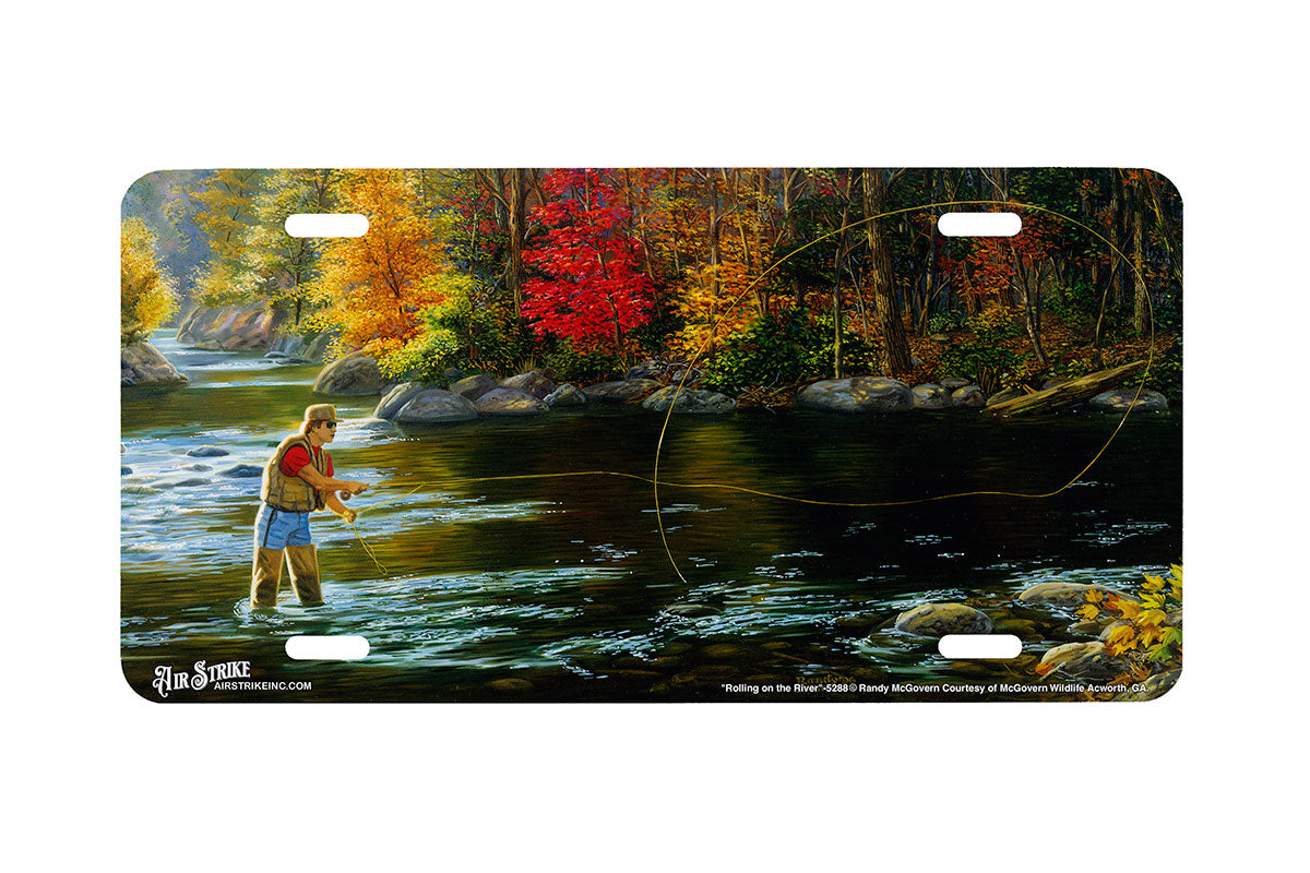 "Rolling On The River" - Decorative License Plate