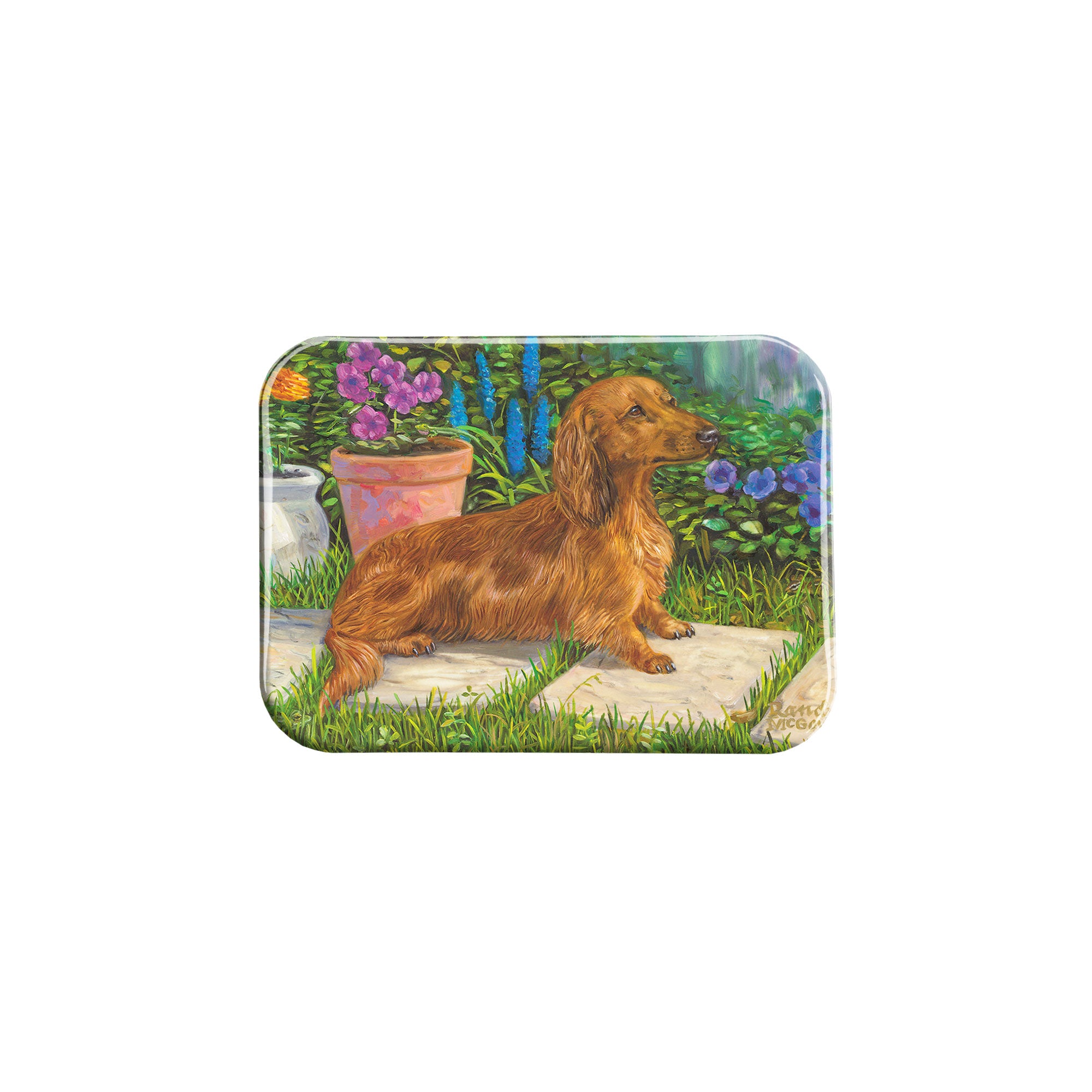 "Fluff And Flowers" - 2.5" X 3.5" Rectangle Fridge Magnets