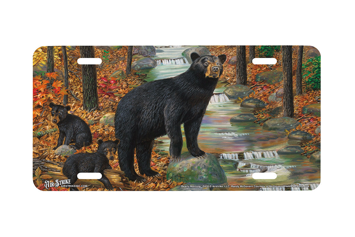 "Bearly Morning" - Decorative License Plate