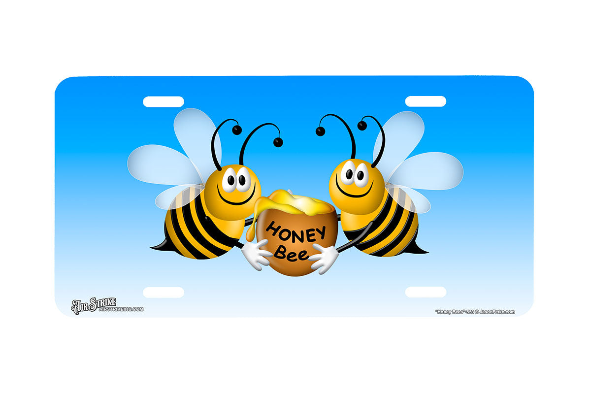 "Honey Bees" - Decorative License Plate