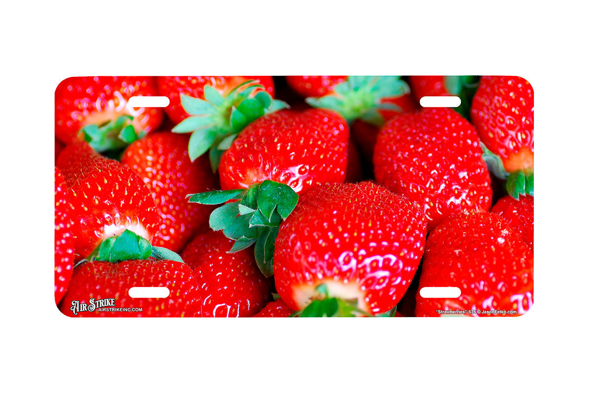 "Strawberries" - Decorative License Plate