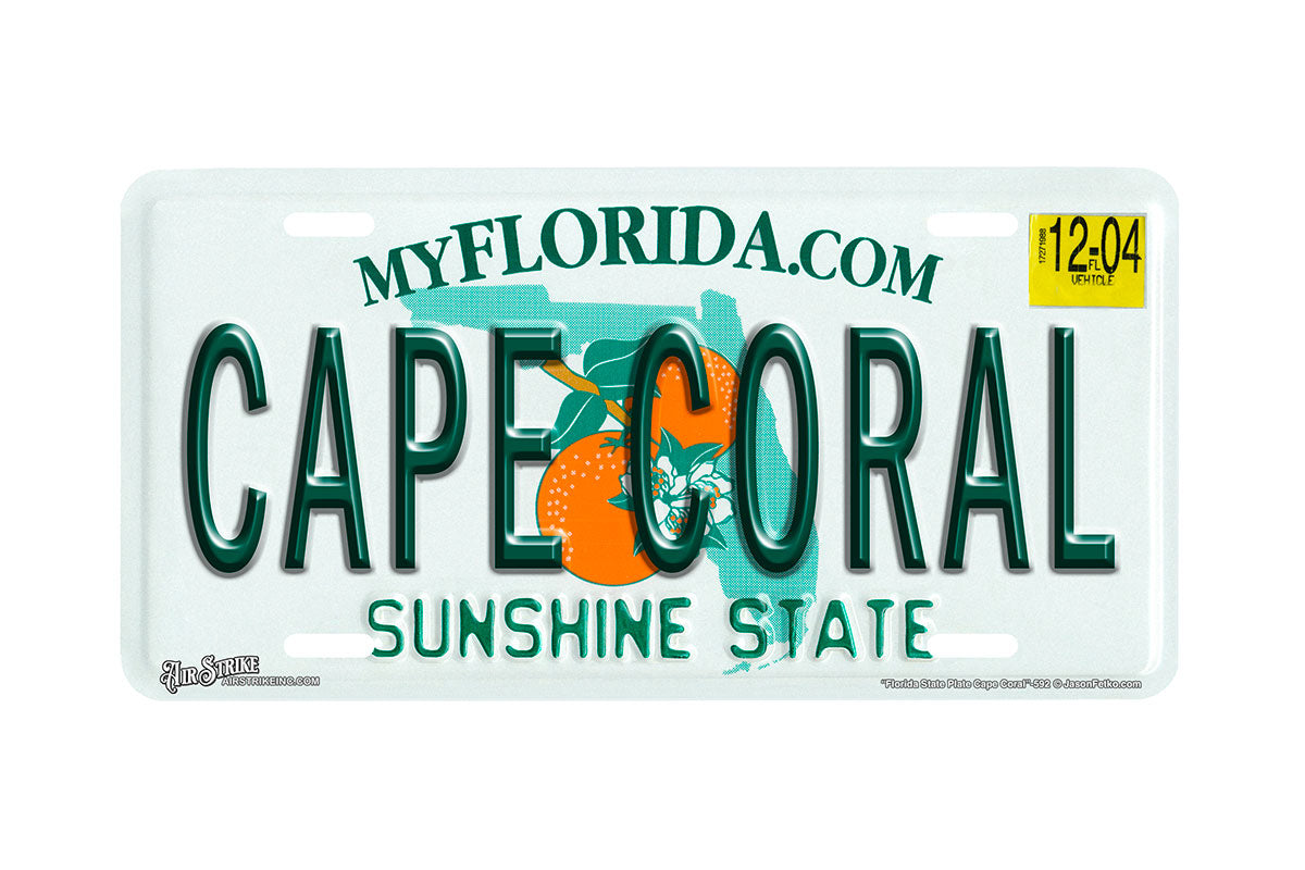 "Florida State Cape Coral" - Decorative License Plate