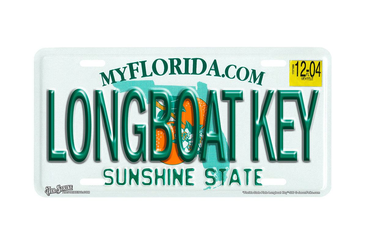"Florida State Longboat Key" - Decorative License Plate