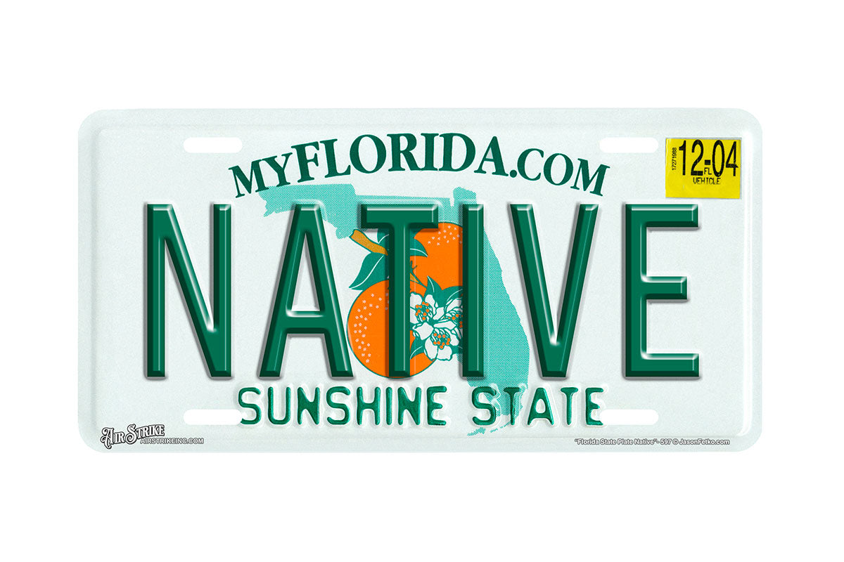 "Florida State Native" - Decorative License Plate