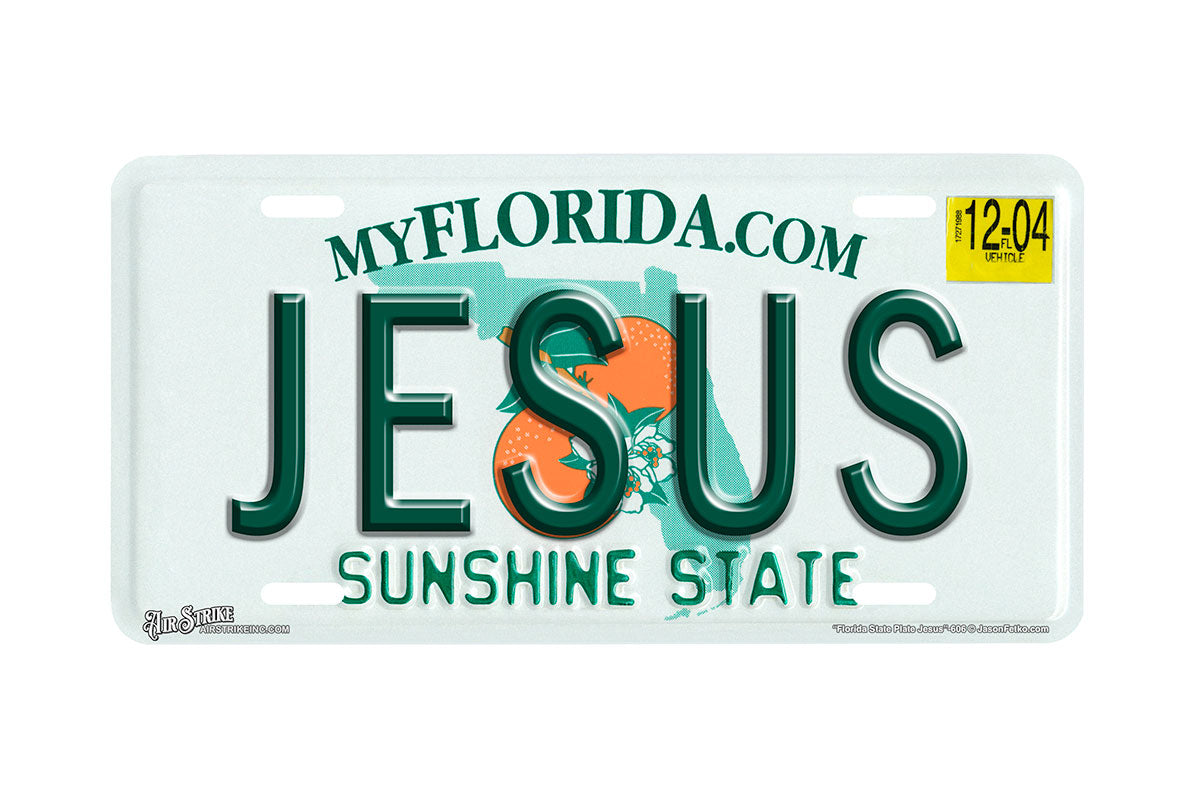 "Florida State Jesus" - Decorative License Plate