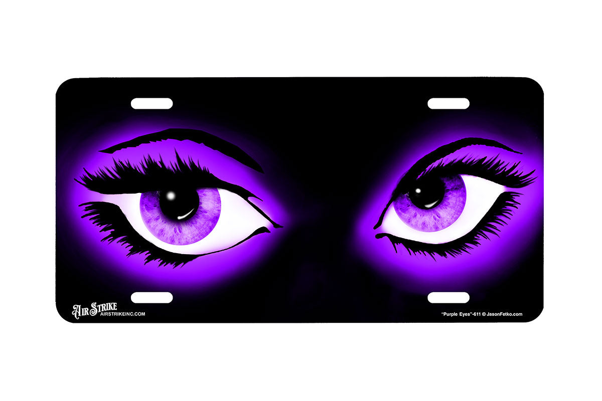 "Purple Eyes" - Decorative License Plate