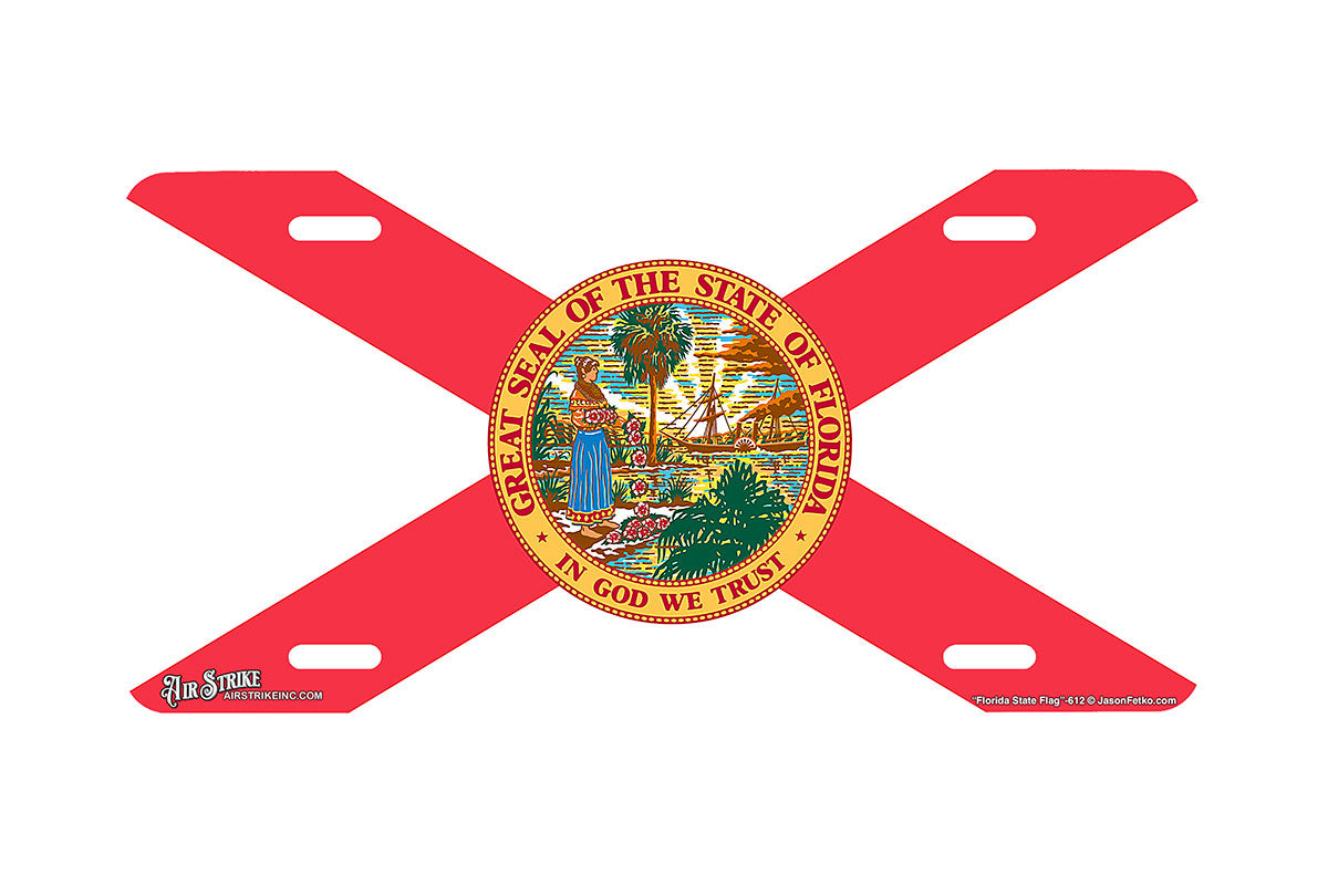 "Florida State Flag" - Decorative License Plate