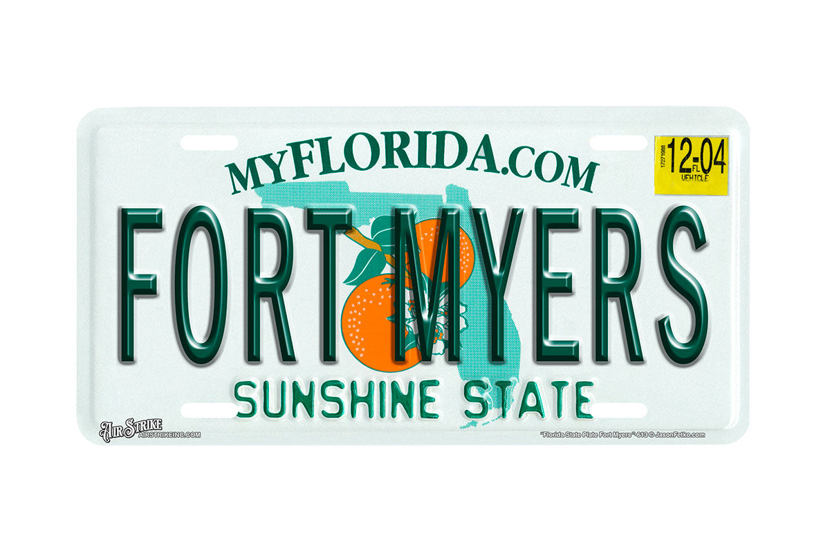 "Florida State Fort Myers" - Decorative License Plate