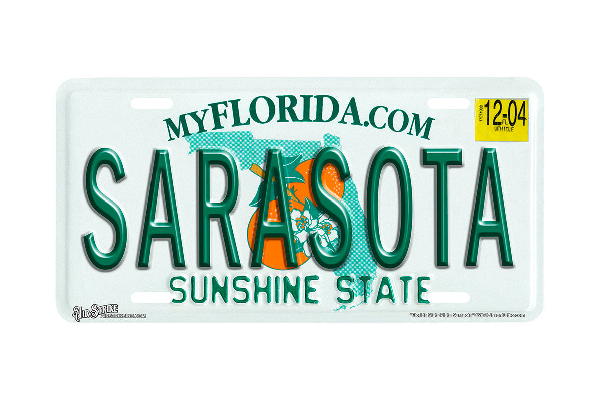 "Florida State Sarasota" - Decorative License Plate