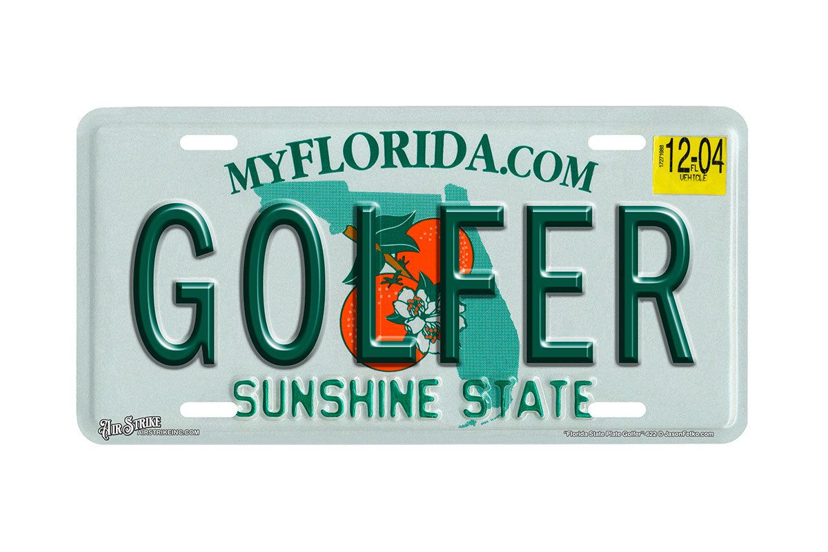 "Florida State Golfer" - Decorative License Plate