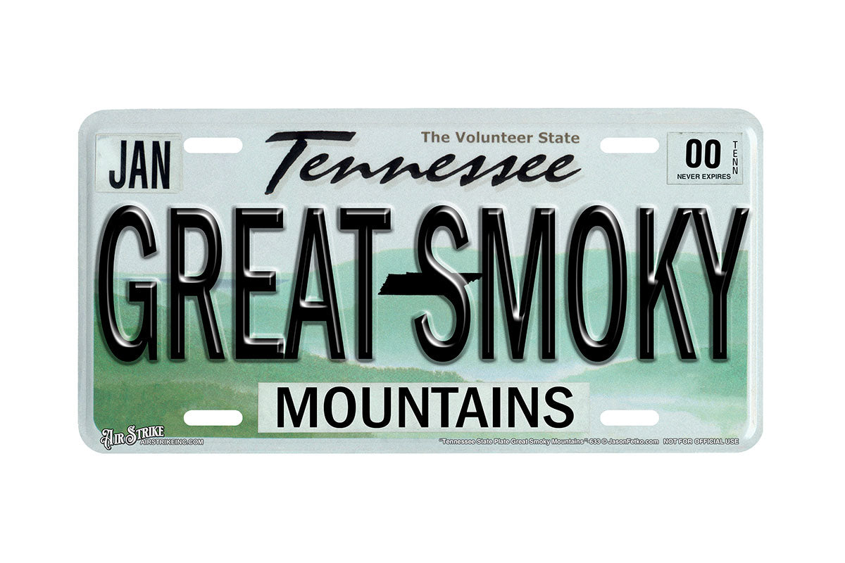 "Tennessee State Great Smoky Mountains" - Decorative License Plate