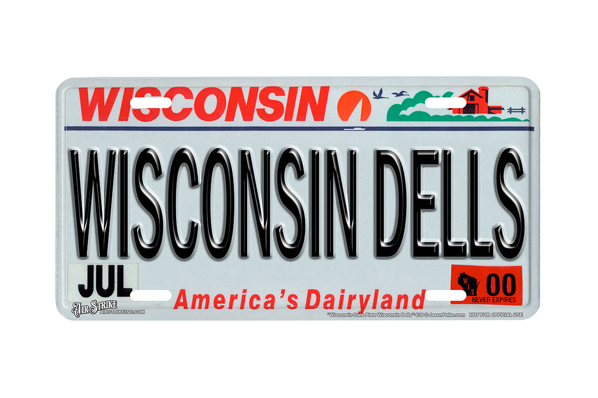 "Wisconsin State Wisconsin Dells" - Decorative License Plate
