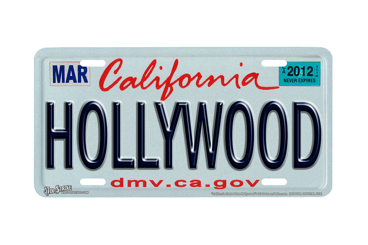 "California State Hollywood" - Decorative License Plate