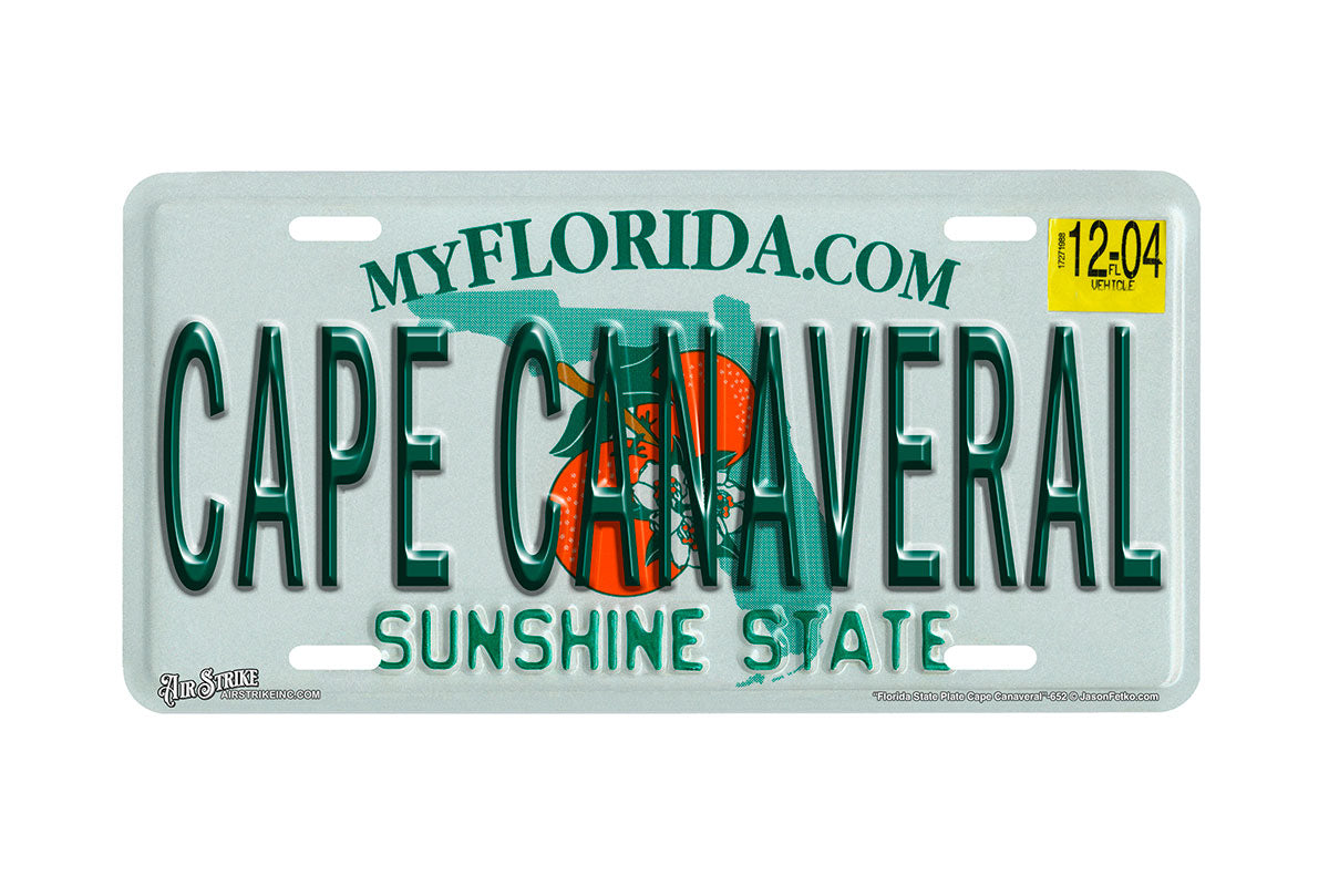 "Florida State Cape Canaveral" - Decorative License Plate