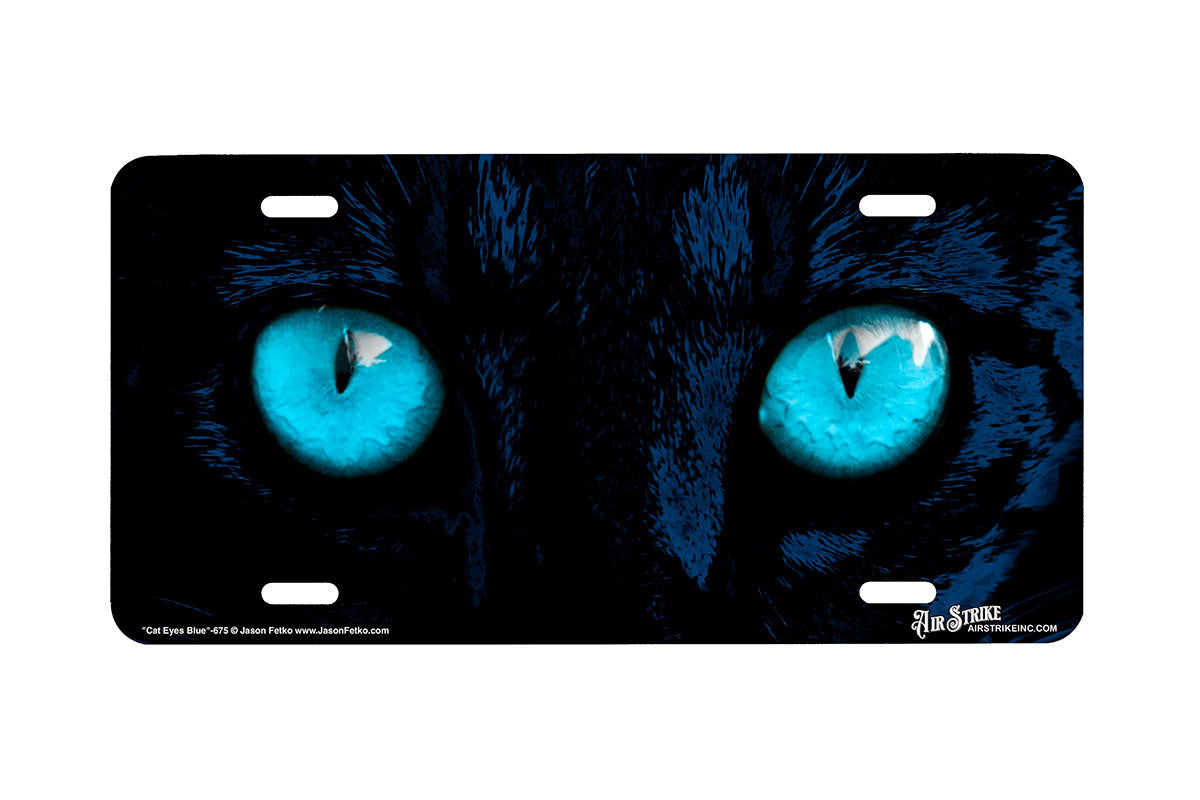 "Cat Eyes Blue" - Decorative License Plate