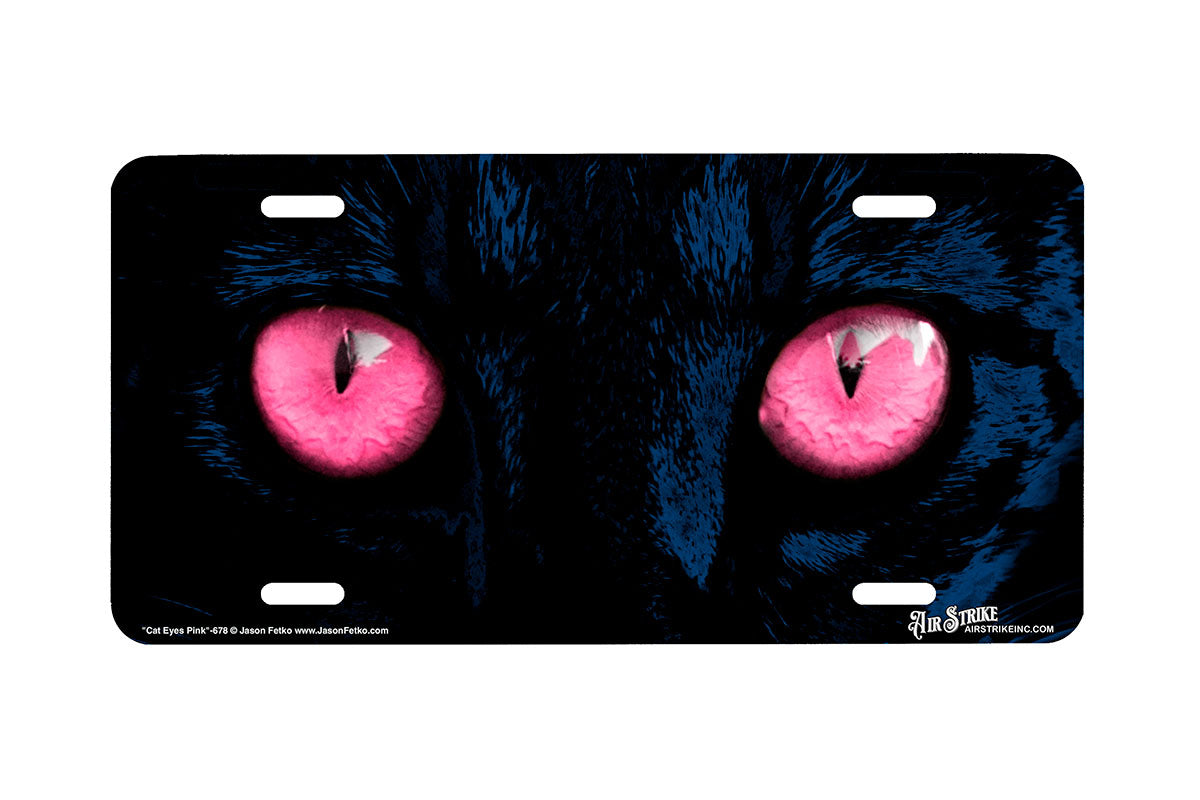 "Cat Eyes Pink" - Decorative License Plate
