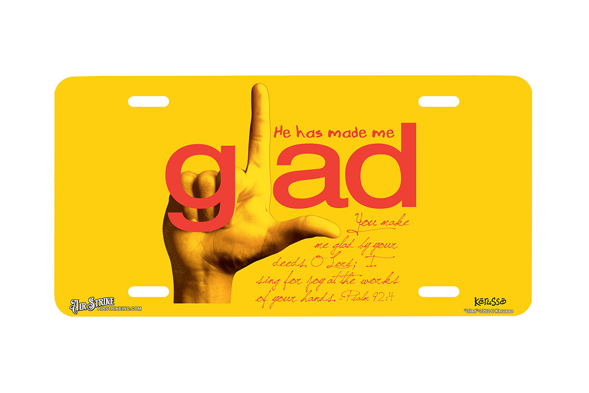 "Glad" - Decorative License Plate