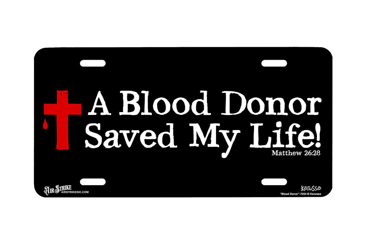 "Blood Donor" - Decorative License Plate