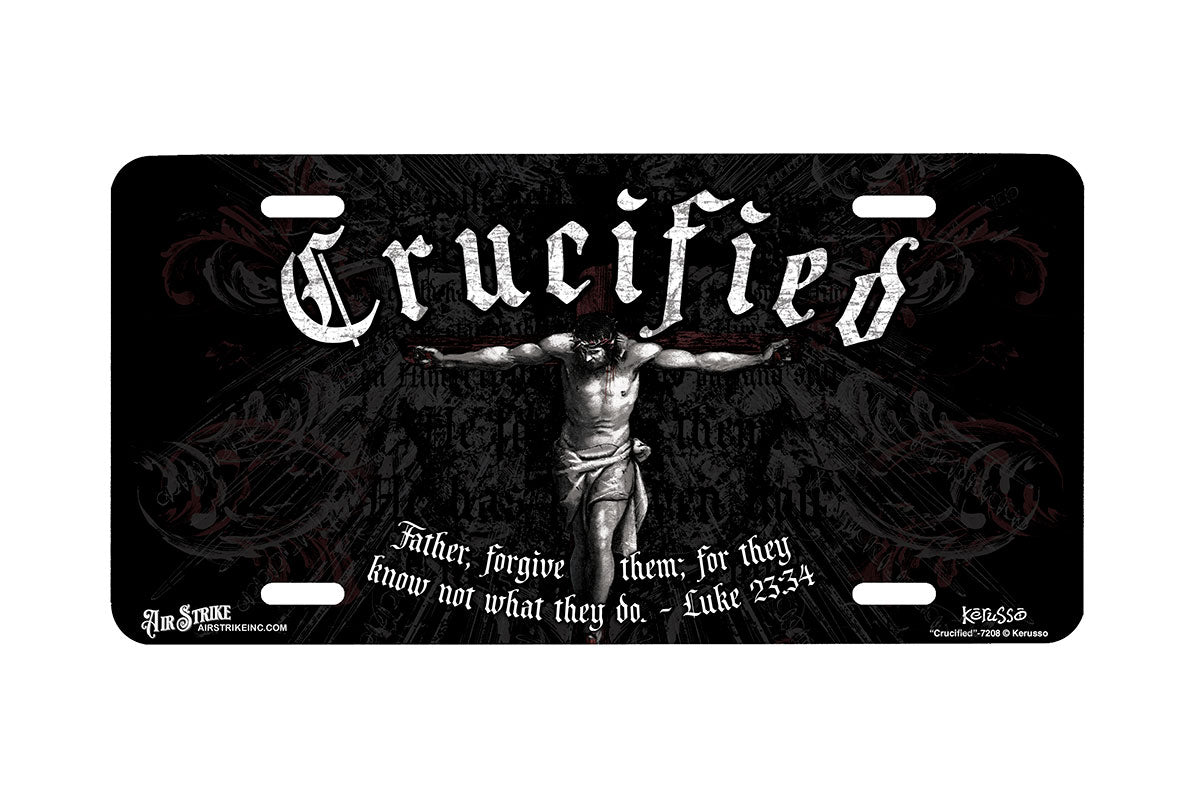 "Crucified" - Decorative License Plate