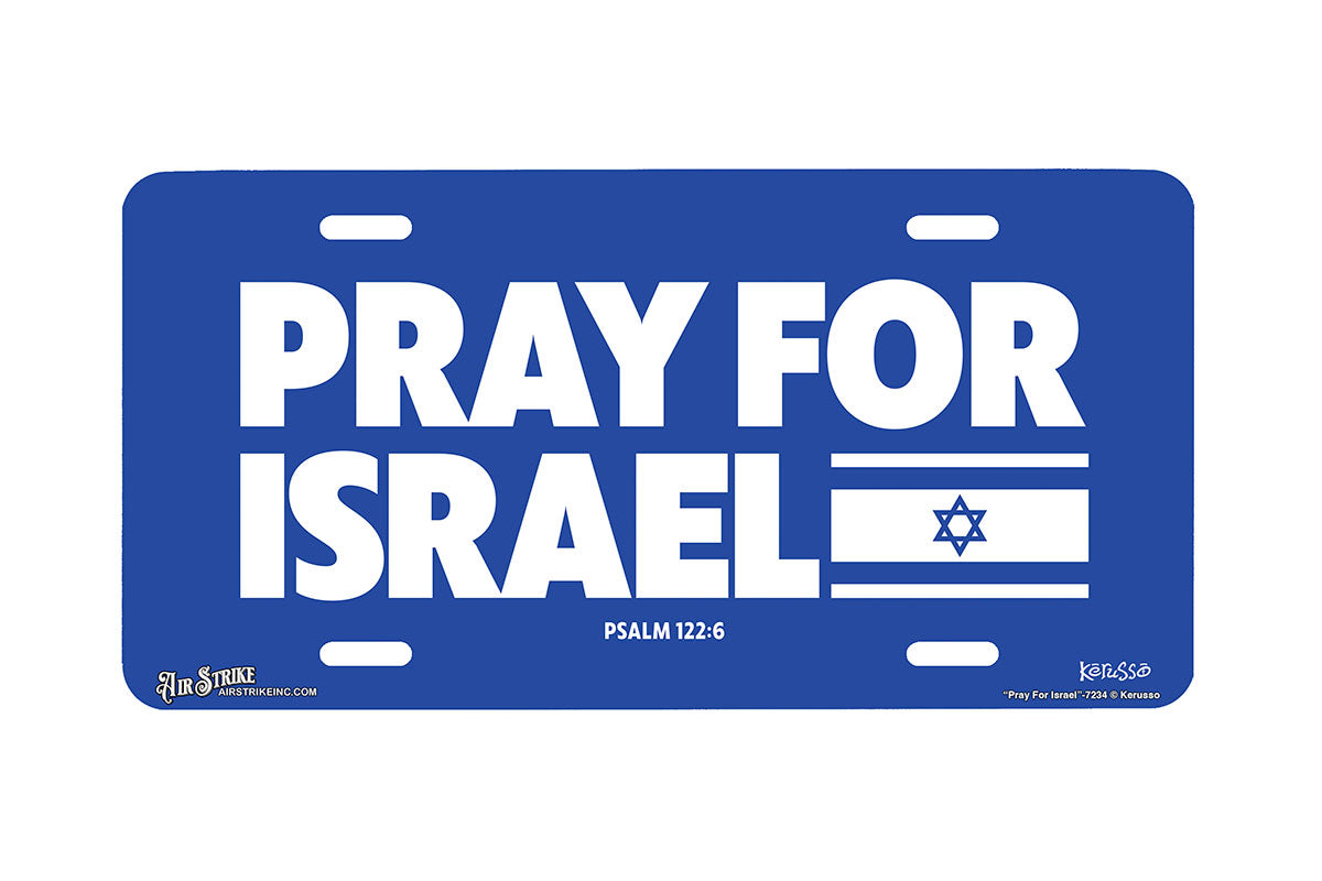 "Pray For Israel" - Decorative License Plate