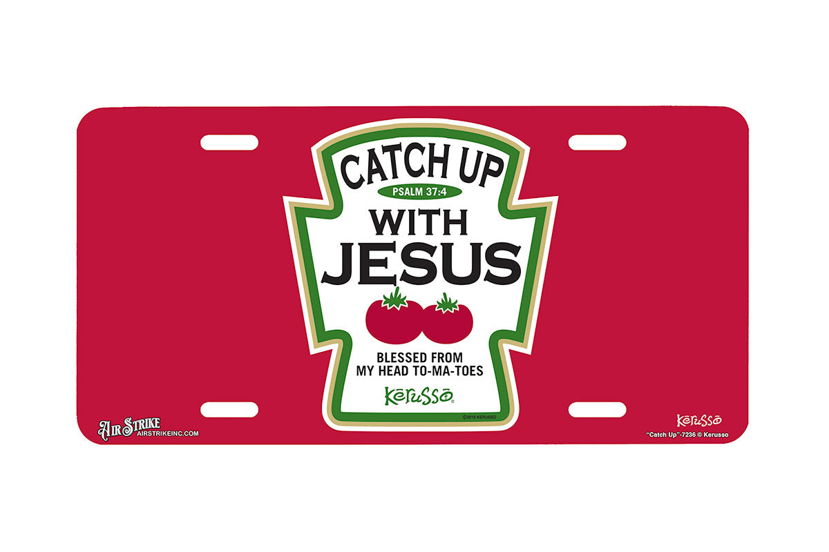 "Catch Up" - Decorative License Plate