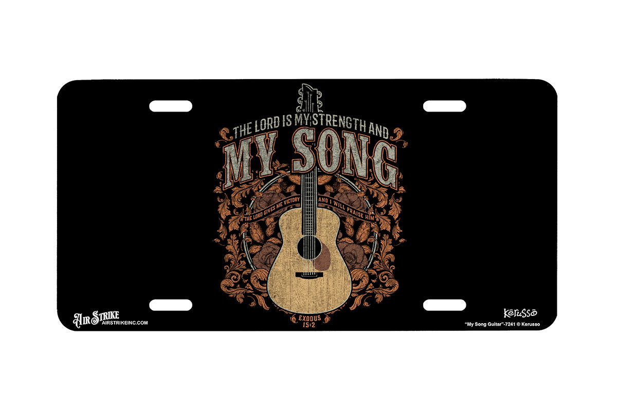 "My Song Guitar" - Decorative License Plate
