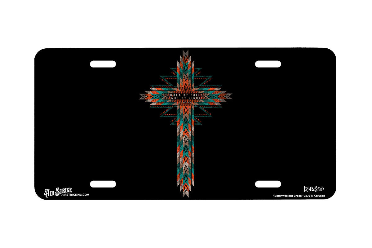 "Southwestern Cross" - Decorative License Plate
