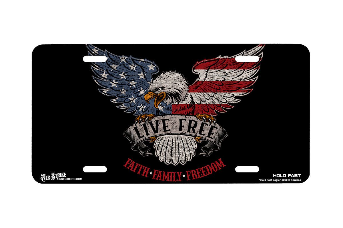"Hold Fast Eagle" - Decorative License Plate