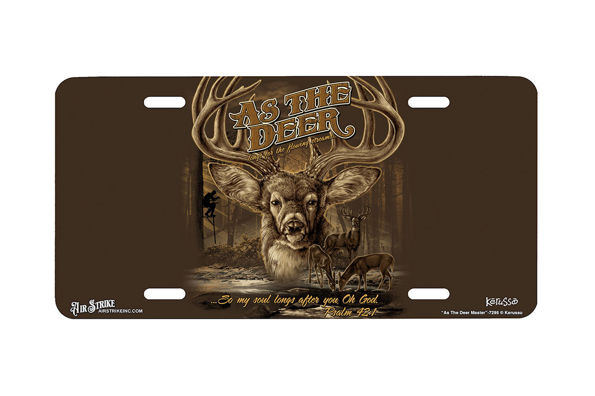 "As The Deer Master" - Decorative License Plate