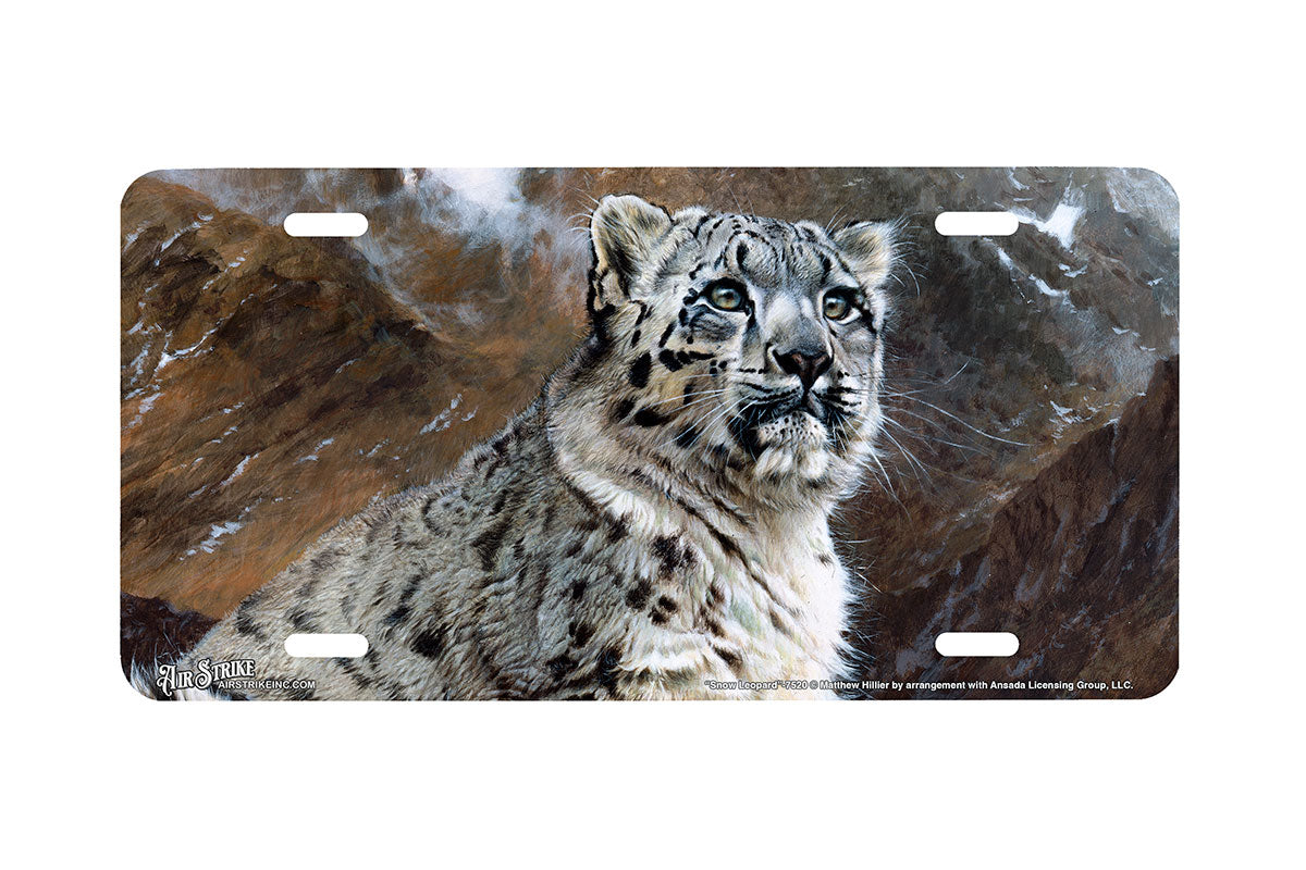 "Snow Leopard" - Decorative License Plate