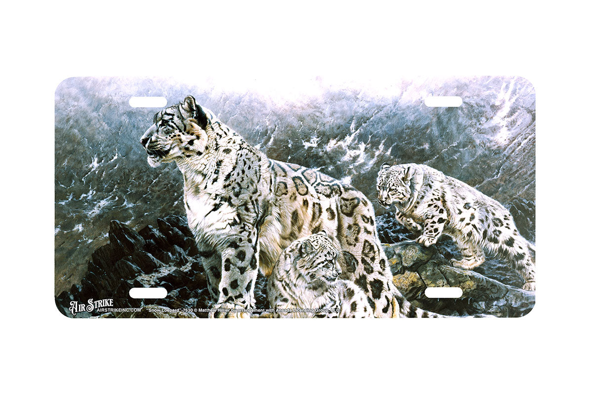 "Snow Leopards" - Decorative License Plate
