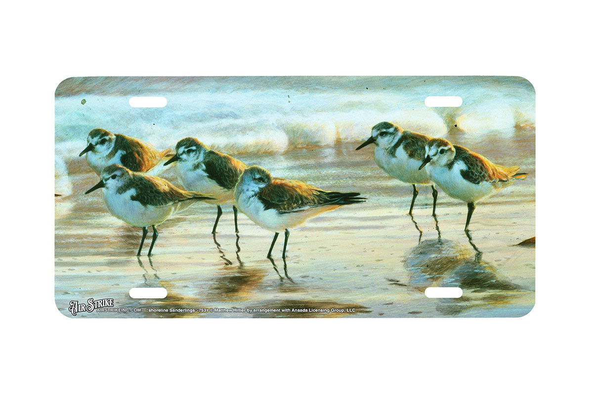 "Shoreline Sanderlings" - Decorative License Plate