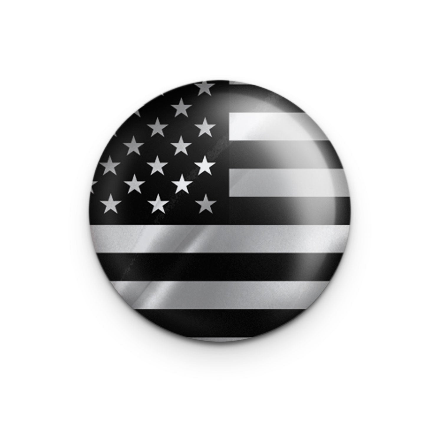 "American Vintage Flag Black" - 1" Round Pinback Button