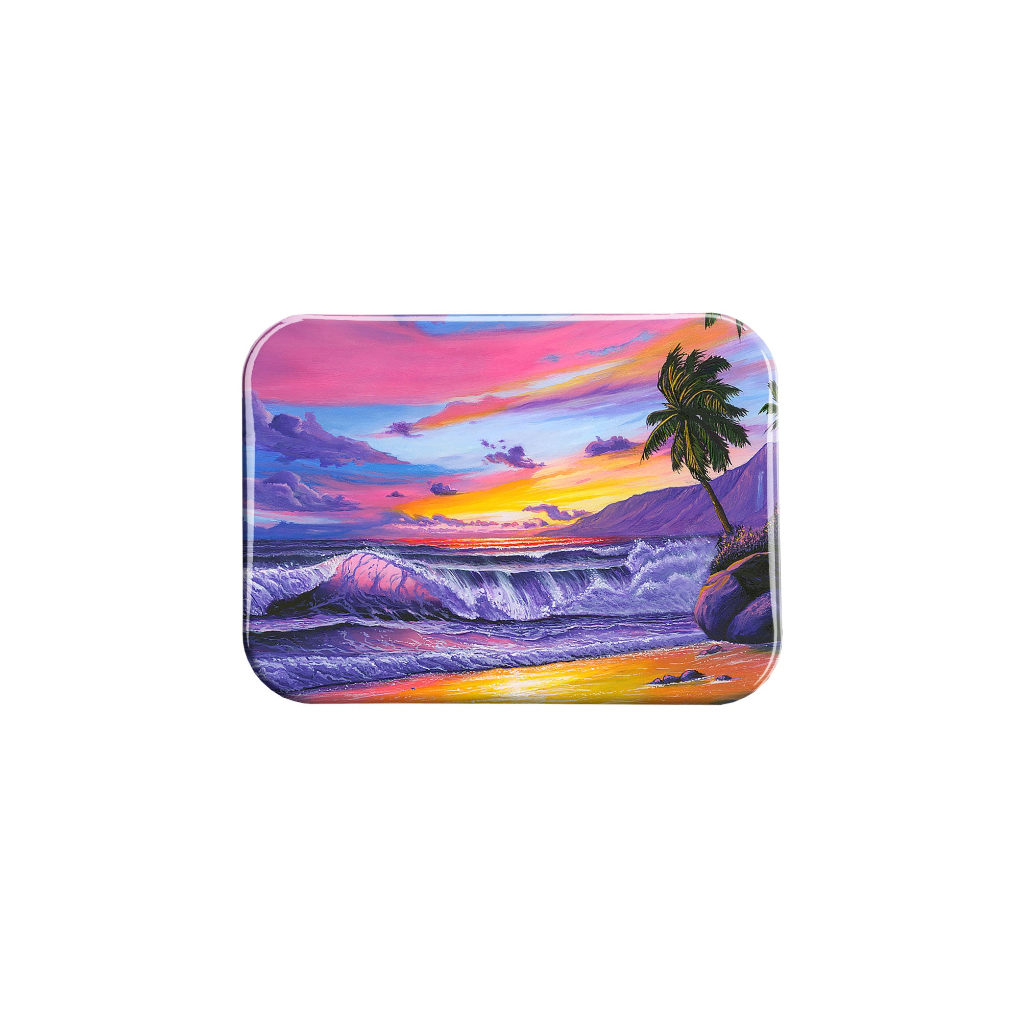 Pink Pacific Palms - 2.5" X 3.5" Rectangle Fridge Magnets