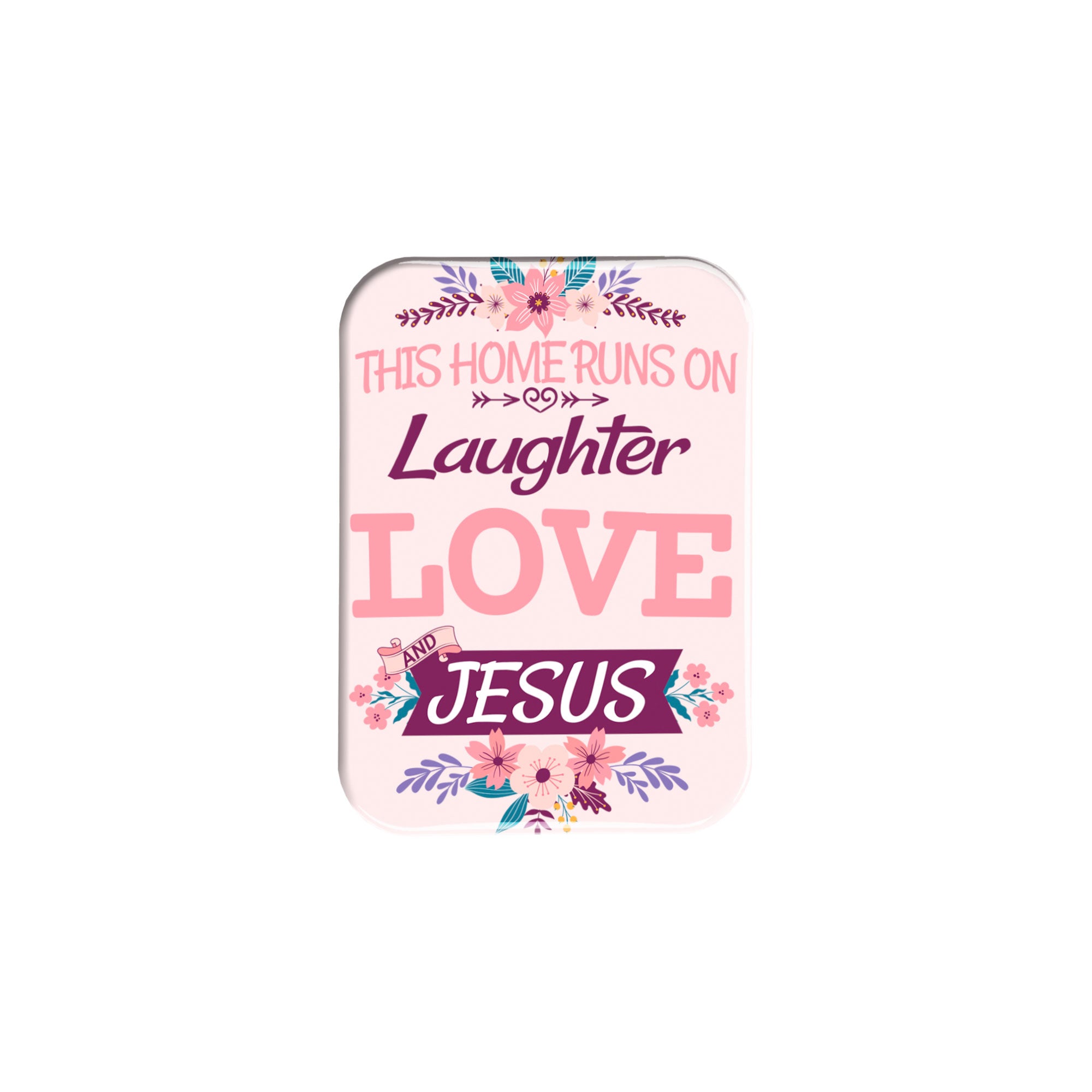 "Laughter Love Jesus" - 2.5" X 3.5" Rectangle Fridge Magnets