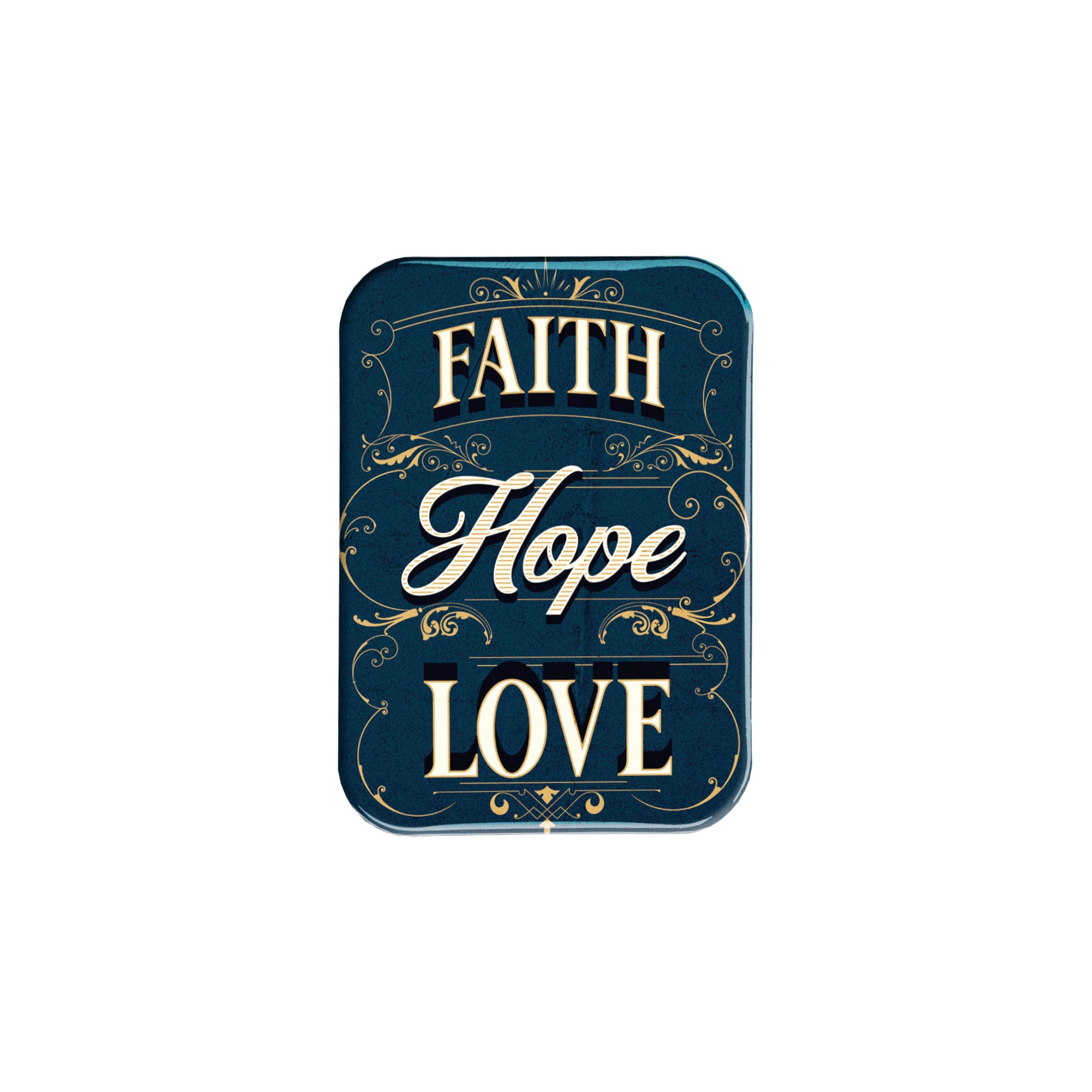 "Faith Hope Love Vintage" - 2.5" X 3.5" Rectangle Fridge Magnets