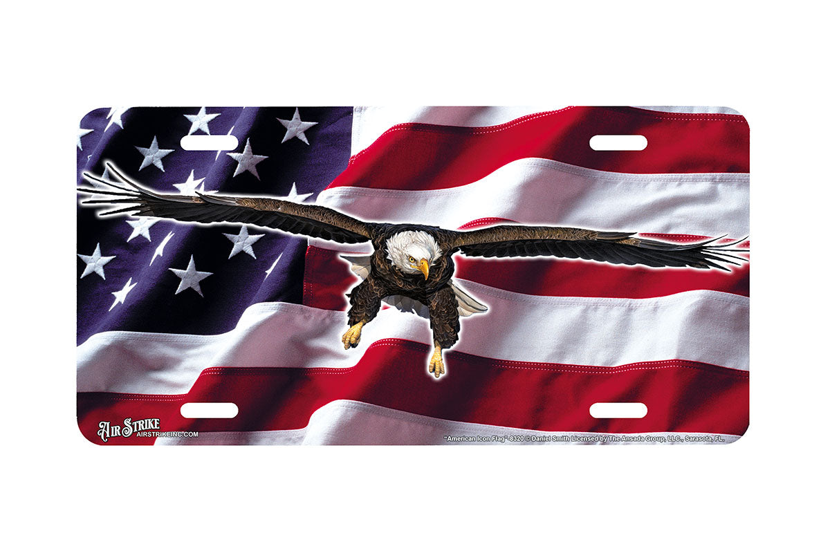 "American Icon Flag" - Decorative License Plate