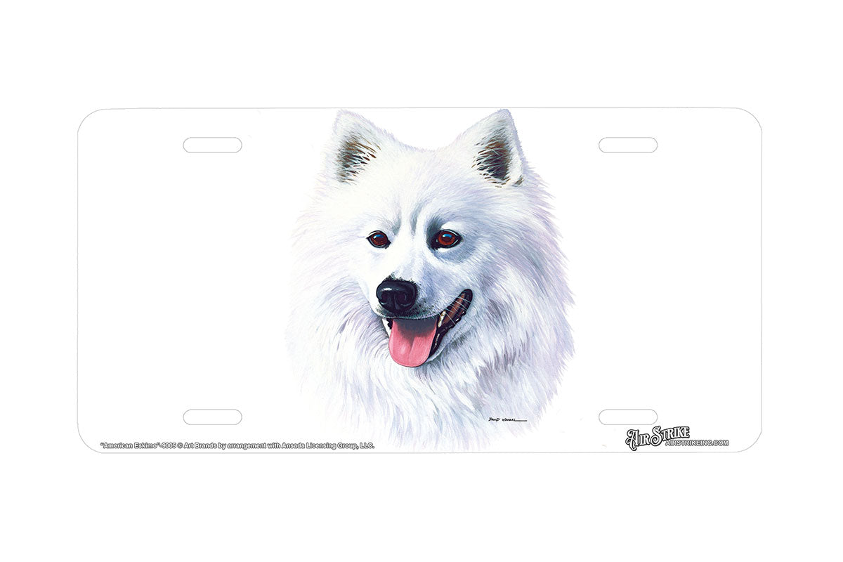 "American Eskimo Dog" - Decorative License Plate