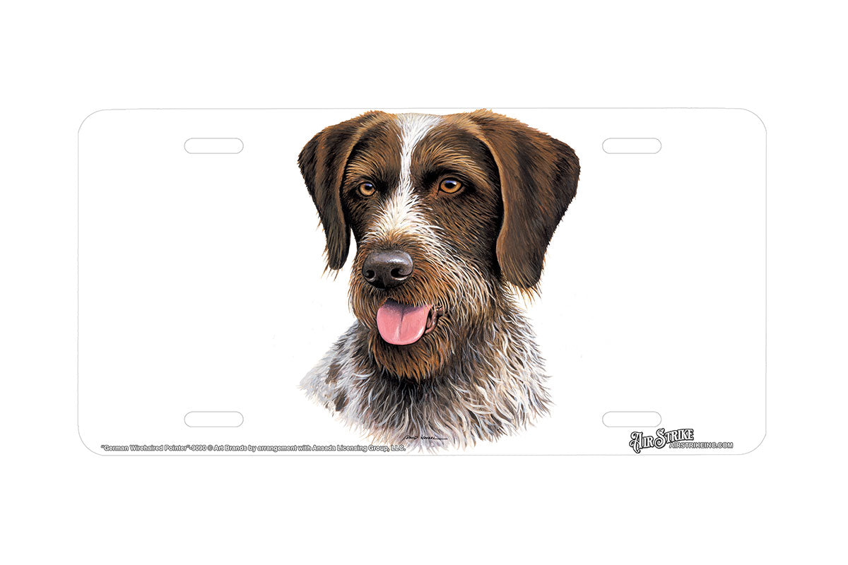 "German Wirehaired Pointer" - Decorative License Plate