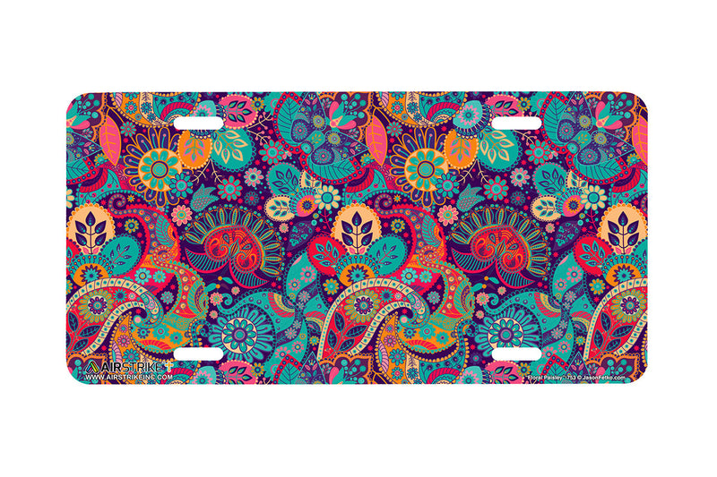 Airstrike® 753- "Floral Paisley" Pattern License Plate