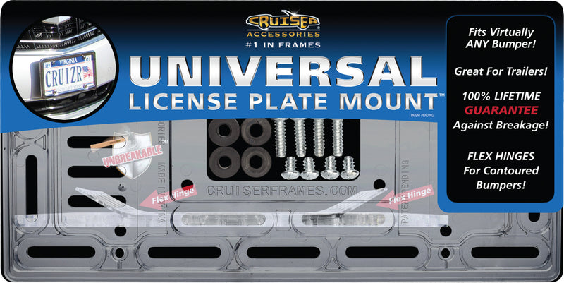 Universal License Plate Mount, Clear