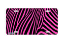 Airstrike® 500-"Pink Zebra Print" License Plate