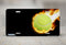 Airstrike® 446-"Tennis Ball on Fire" Tennis License Plates