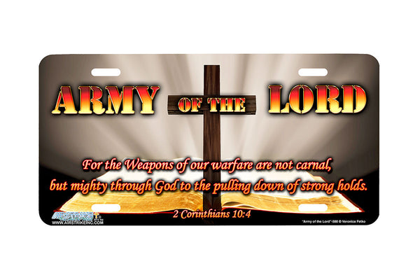 Airstrike® Christian License Plate 588-"Army of the Lord" Christian License Plate
