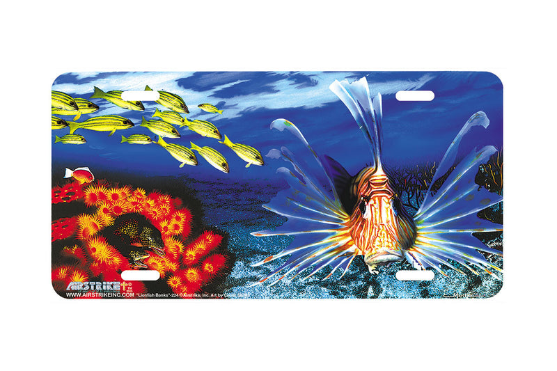 Airstrike® Lionfish License Plate 224-"Lionfish Banks" License Plate