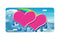 Airstrike® 249-"Rainbow Hearts" Heart License Plates